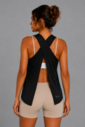 Polera cruzada  Negra