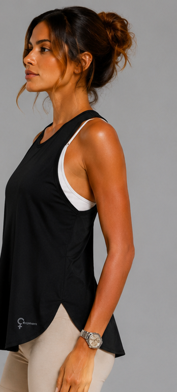 Polera cruzada  Negra
