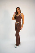 Conjunto Pants V Coffee y Bra V Coffee