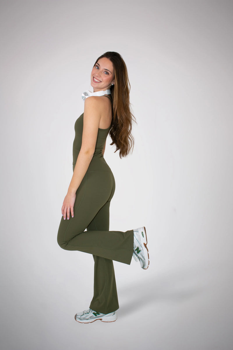 Pants Flare Olive