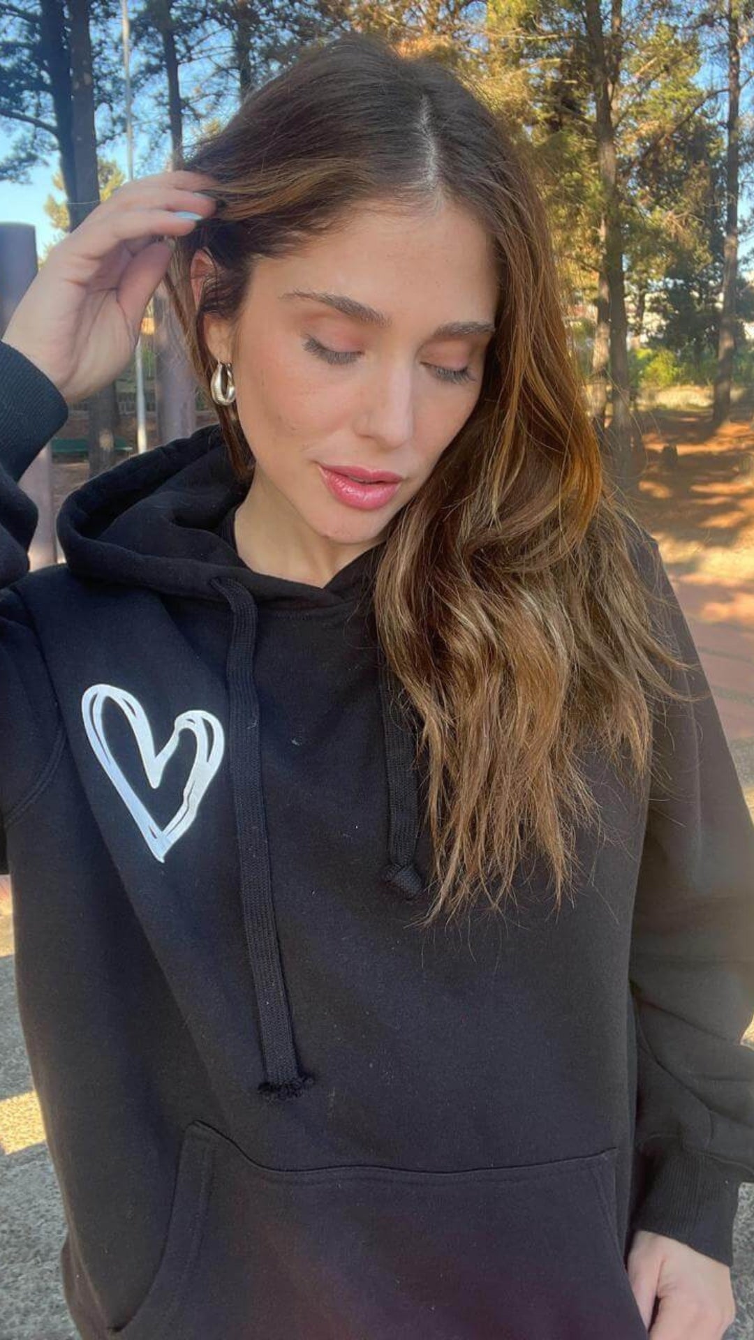 Hoodie little heart negro