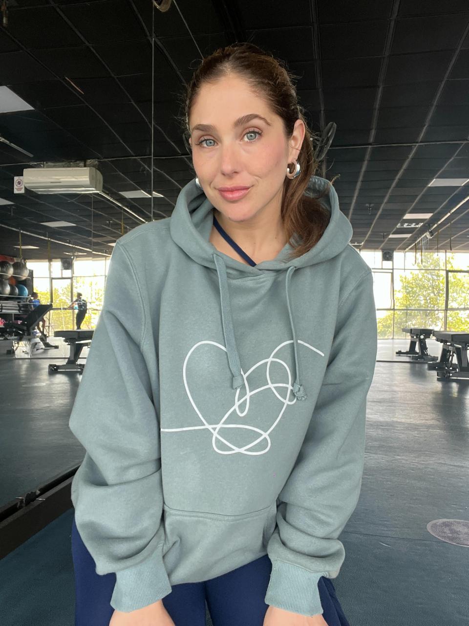 Hoodie Heart Turquesa